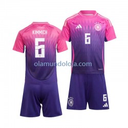 Camisola Alemanha Joshua Kimmich 6 Criança Equipamento Segundo Euro 2024 Manga Curta